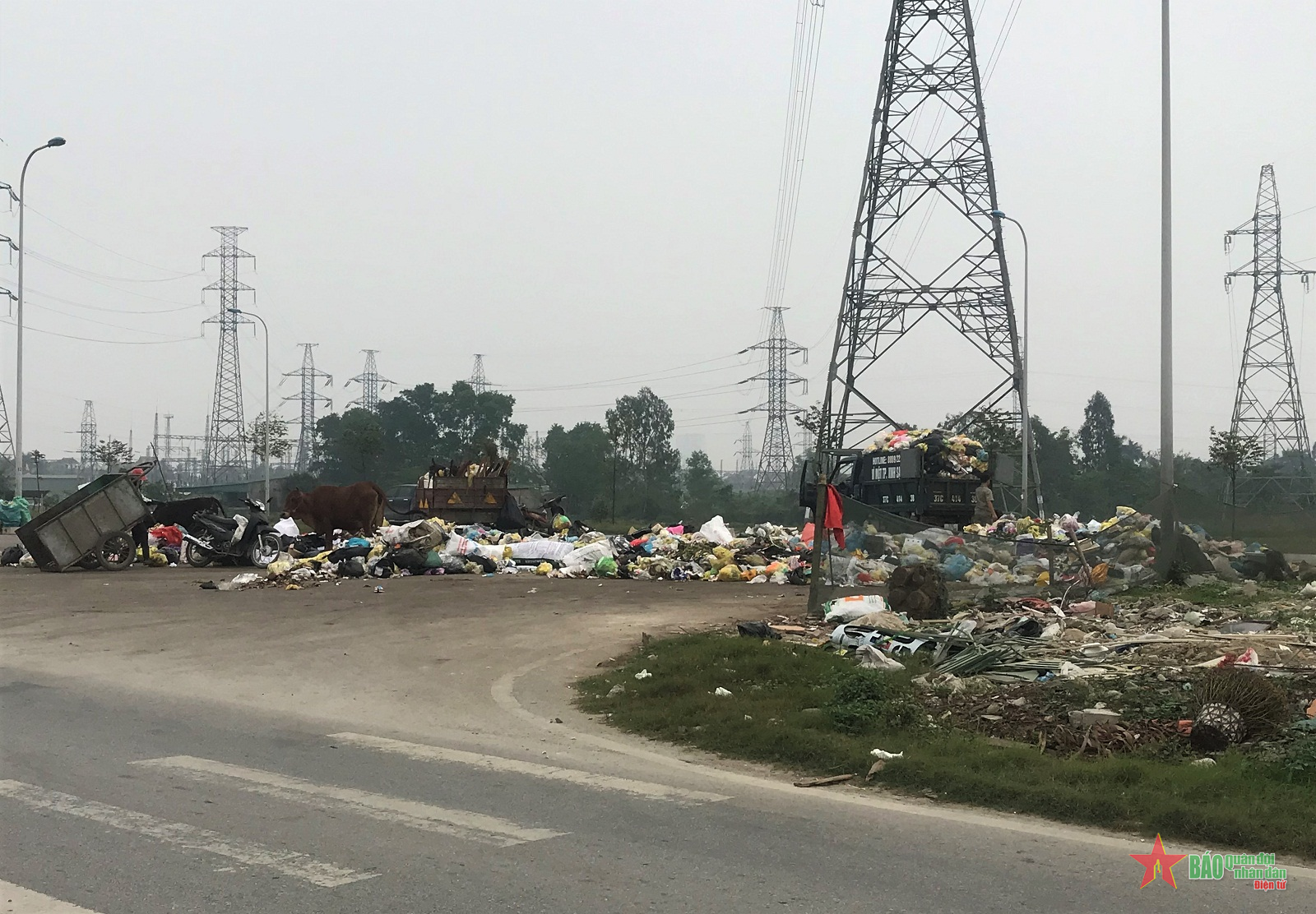 Bãi tập kết rác gây ô nhiễm